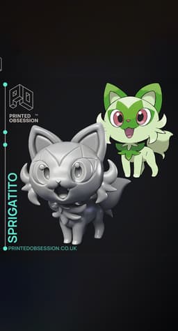 Sprigatito - Pokemon - Fan Art 3d model