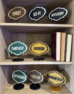 Library Signs Victorian Gothic Bookish Decor 3d model