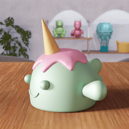 Fish Figure - Ice Cream Animal 3d model