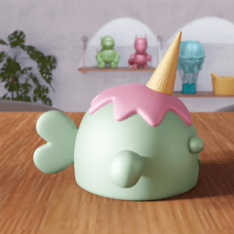 Fish Figure - Ice Cream Animal 3d model