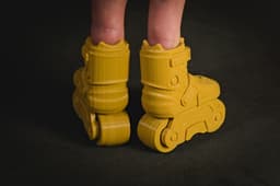 Inline Finger Skates - Print in place 3d model
