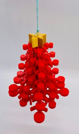 Snowflake Christmas Tree Stacked Ornament 3d model
