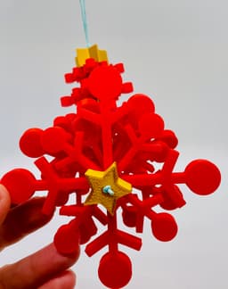 Snowflake Christmas Tree Stacked Ornament 3d model