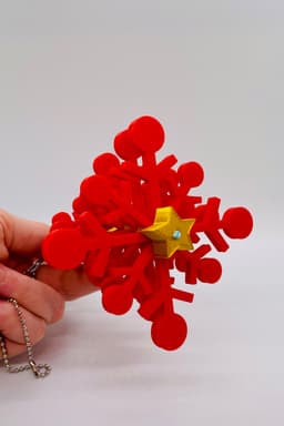 Snowflake Christmas Tree Stacked Ornament 3d model