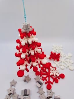 Snowflake Christmas Tree Stacked Ornament 3d model