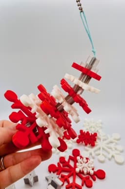 Snowflake Christmas Tree Stacked Ornament 3d model