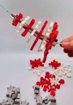 Snowflake Christmas Tree Stacked Ornament 3d model