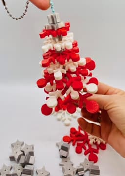 Snowflake Christmas Tree Stacked Ornament 3d model