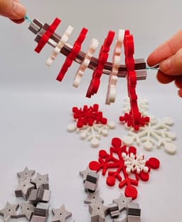 Snowflake Christmas Tree Stacked Ornament 3d model