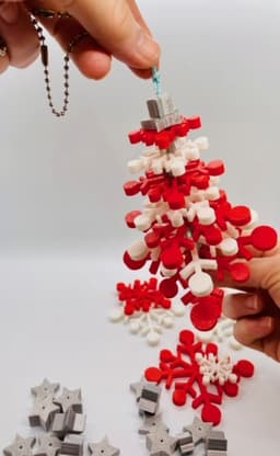 Snowflake Christmas Tree Stacked Ornament 3d model