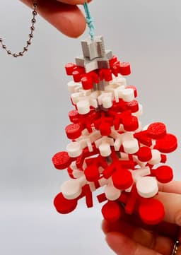 Snowflake Christmas Tree Stacked Ornament 3d model