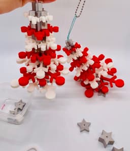 Snowflake Christmas Tree Stacked Ornament 3d model