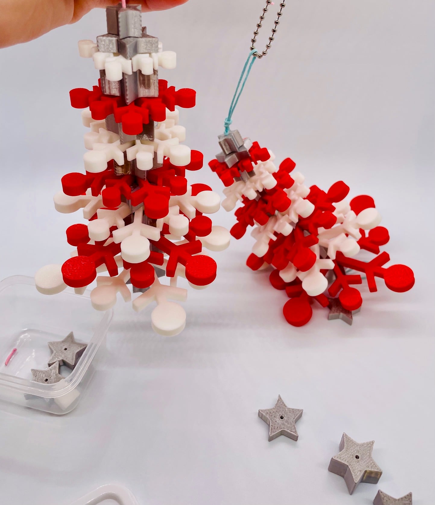 Snowflake Christmas Tree Stacked Ornament 3d model