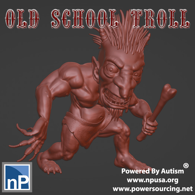 Old School Troll 3d model
