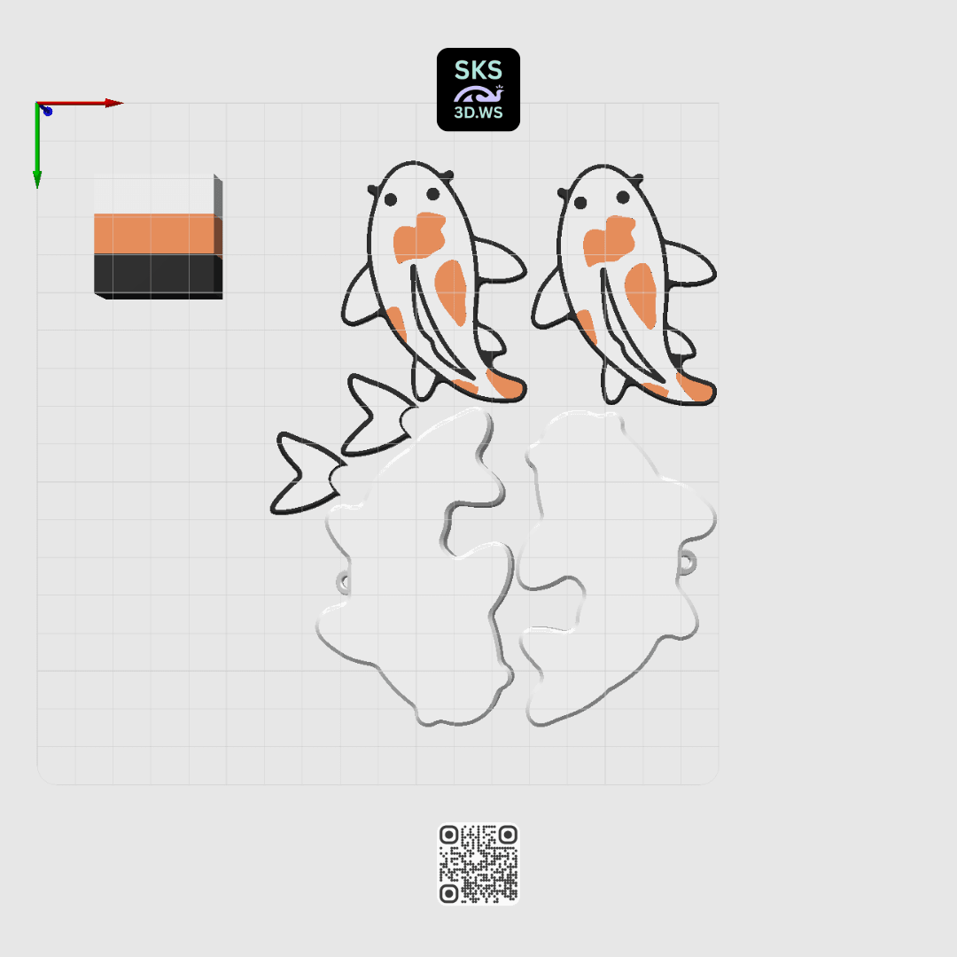 Koi Mechanical Switch Fidget Clicker 3d model