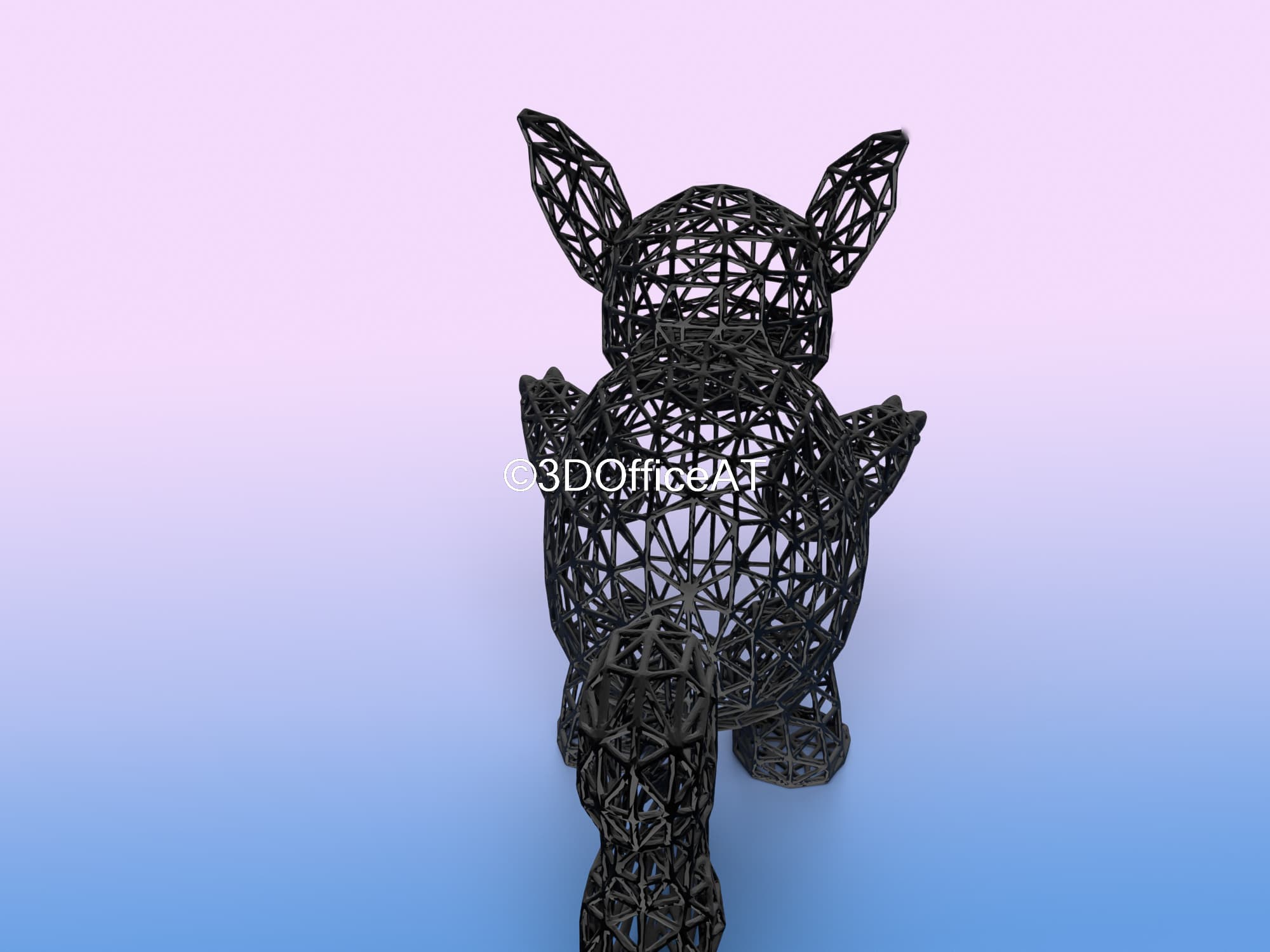 #008 Wartortle Pokemon Wiremon Figure 3d model