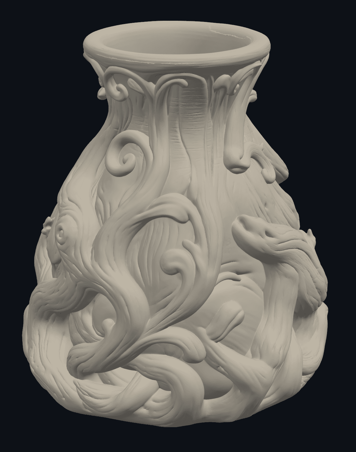 Petite Bonsai Root Vase 3d model