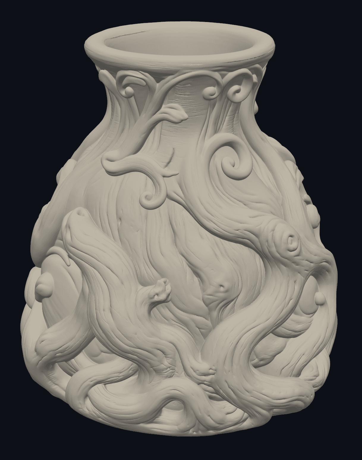 Petite Bonsai Root Vase 3d model