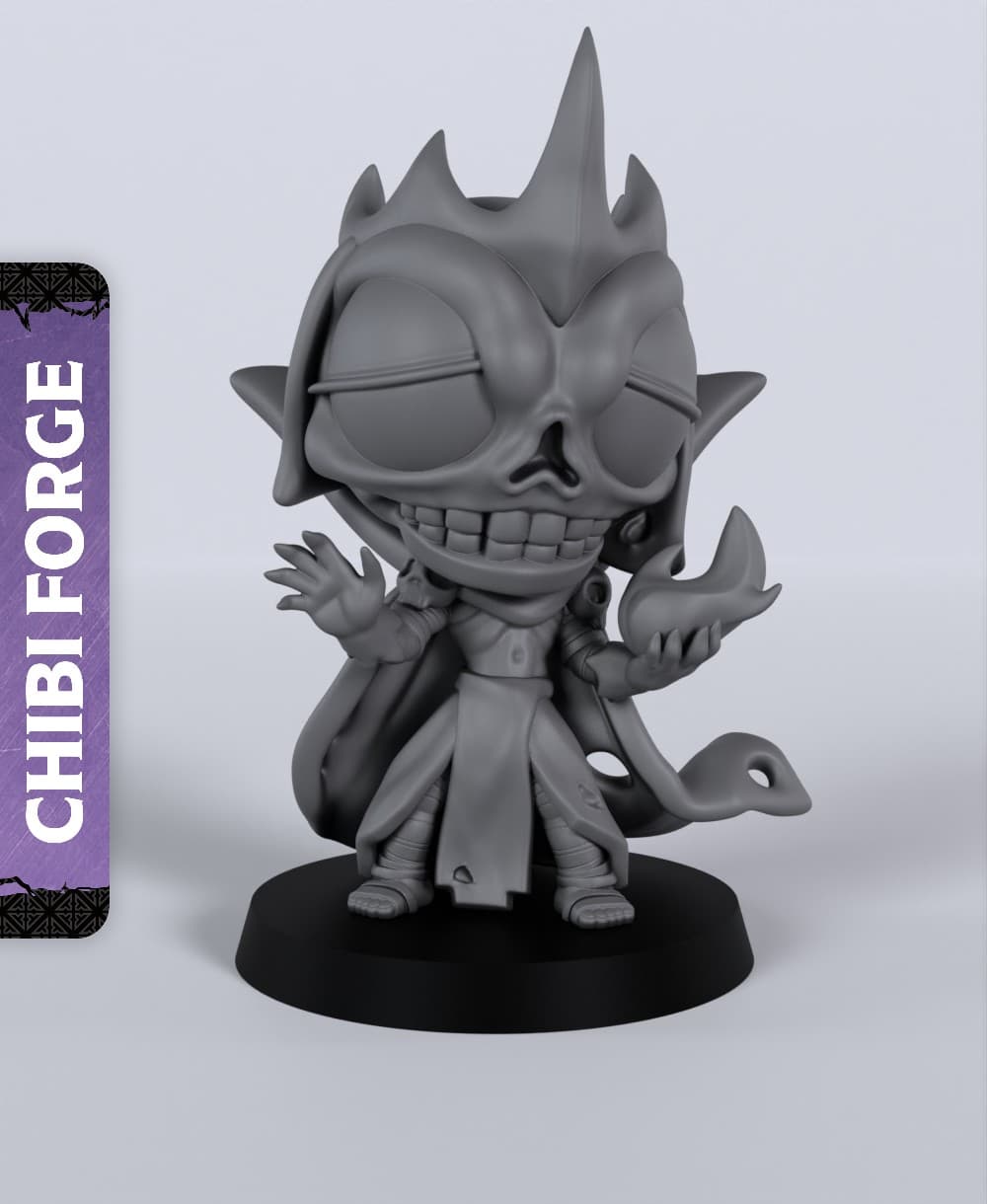Chibi Lich - With Free Dragon - 5e DnD Inspired for RPG and Wargamers 3d model