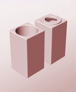 CS68-140-P Stackable pierced bin box module for creative decor 3d model