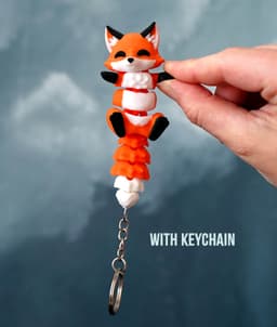 Foxy the Flexi Fox - Magnetic Hand-Holding Companion 3d model