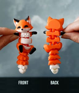 Foxy the Flexi Fox - Magnetic Hand-Holding Companion 3d model