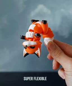 Foxy the Flexi Fox - Magnetic Hand-Holding Companion 3d model