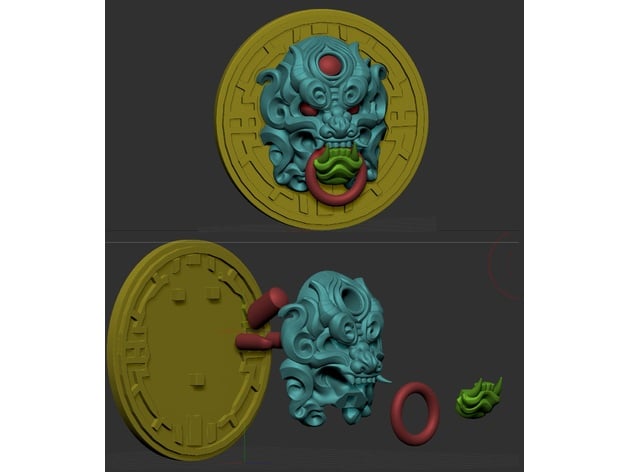 doom theme lamp 3d model