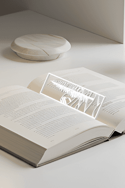 Mountain View Bookmark, Gift Idea 3d model