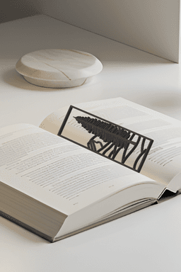 Mountain View Bookmark, Gift Idea 3d model