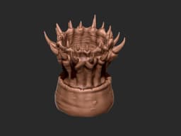 Horror Flower Pot/vase/ worm maw 3d model