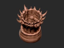 Horror Flower Pot/vase/ worm maw 3d model