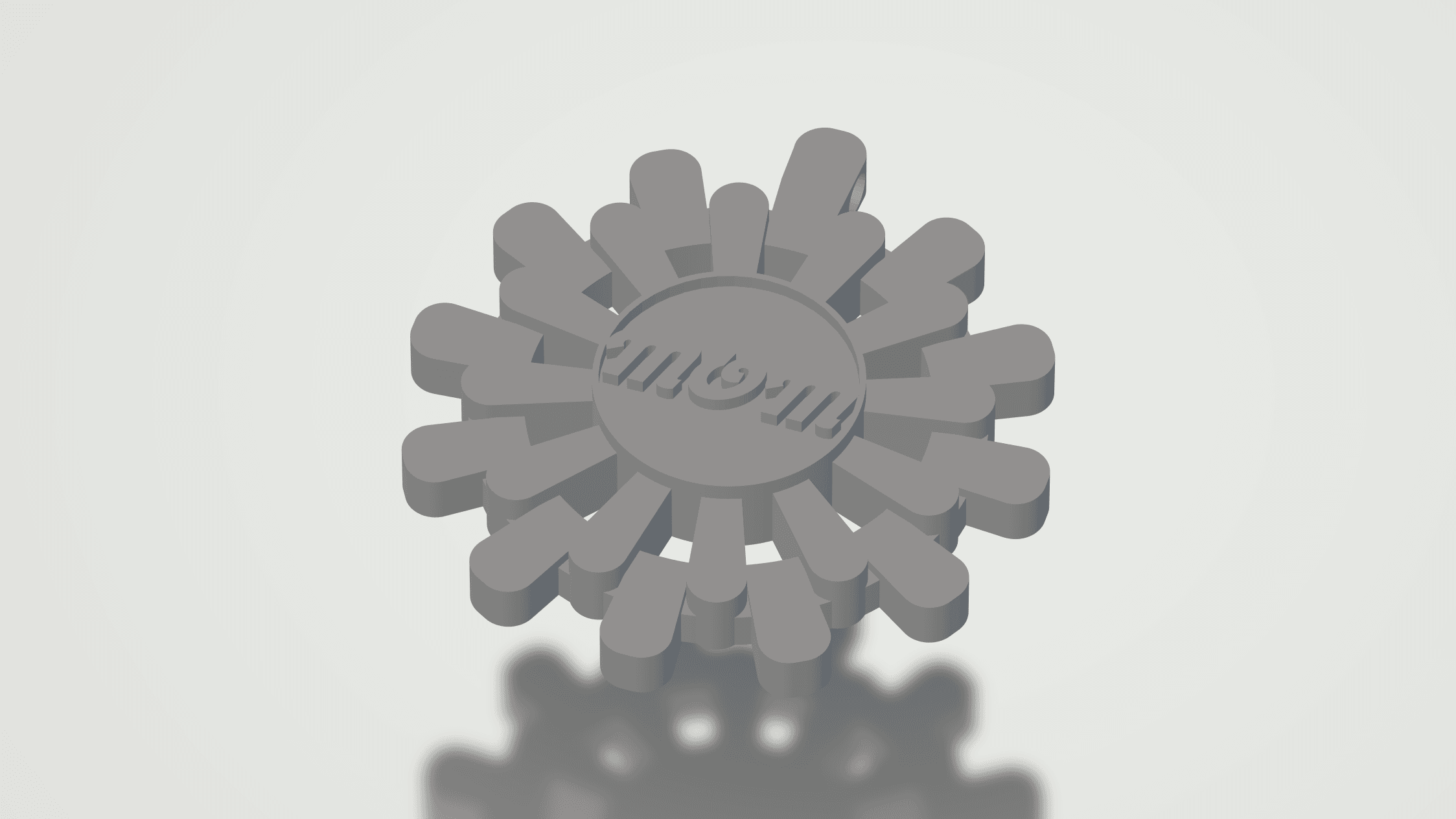 Mom Sun Flower Keychain 3d model