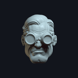 Dex v1 Action Figure Head 3d model