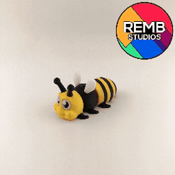 Cute Flexi Bee | Print-in-place | No Support 3d model