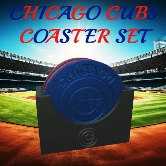 Chicago Cubs Coaster Set (MLB) 3d model