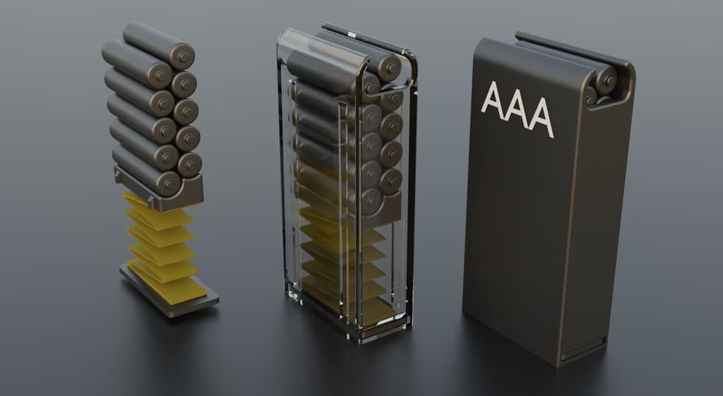 Magazine Battery holder (AAA) 3d model