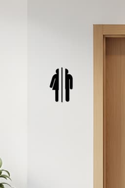 WC, Toilet Sign, Restroom 3d model