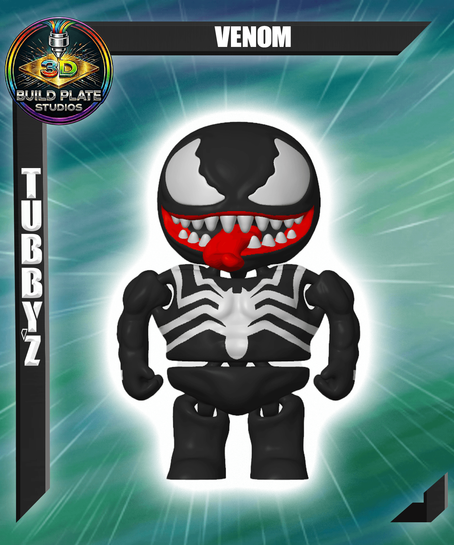 MARVEL Venom Multicolor Flexi Print-In-Place 3d model