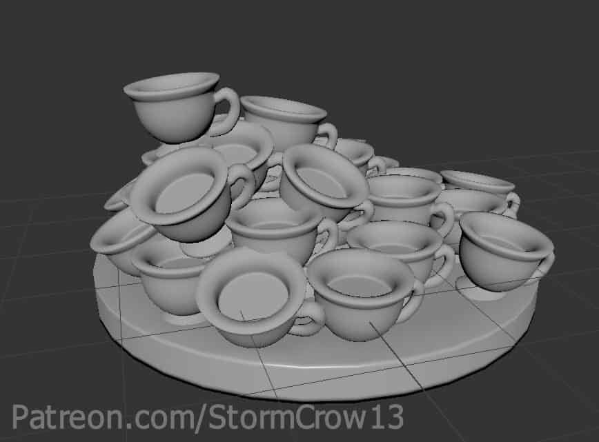 Teacup Swarm 3d model