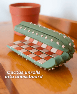 CactiChess - Roll up Cactus Chess Set 3d model