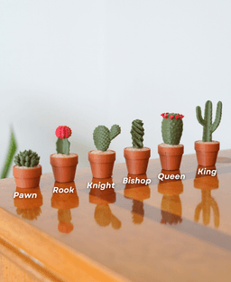 CactiChess - Roll up Cactus Chess Set 3d model