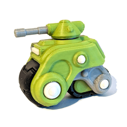 Sci-Fi Chibi Tank FDM Multipart Tabletop Miniature No Paint 3d model