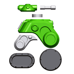 Sci-Fi Chibi Tank FDM Multipart Tabletop Miniature No Paint 3d model