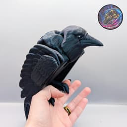 flexi crow print in place 3d model