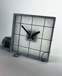 Timeline Clock - Wall Shelf Mantel Desk Clock - String Clock 3d model