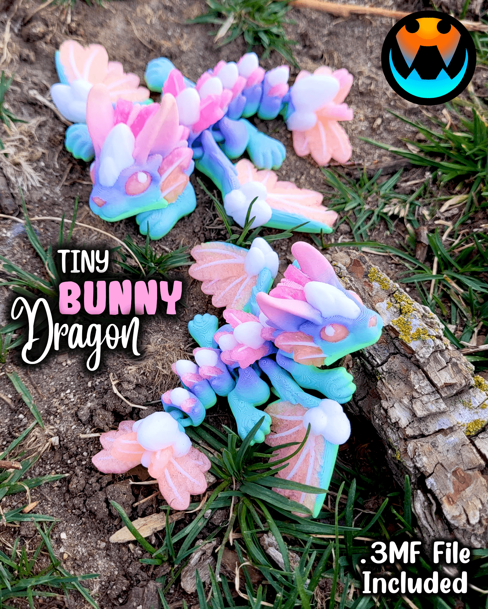 Tiny Bunny Dragon 3d model