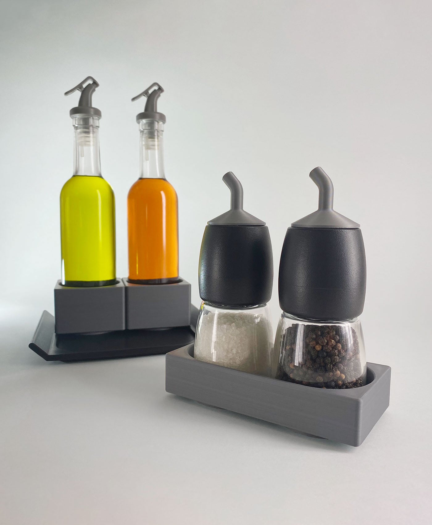 Condiments Tray Caddy Cruet Dressing Holder Organizer 3d model