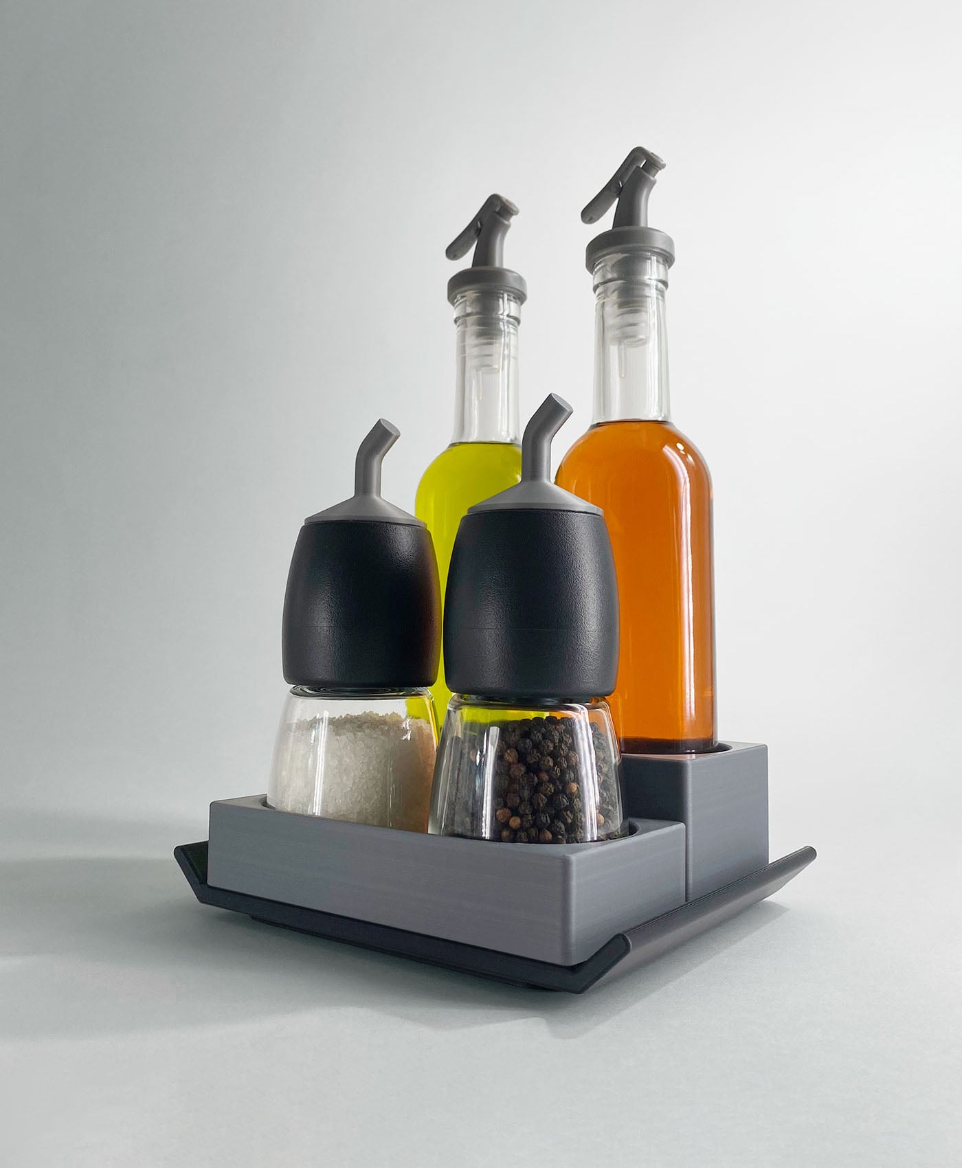 Condiments Tray Caddy Cruet Dressing Holder Organizer 3d model