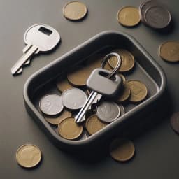 Modern Designed Clean Printable Key & Coin Tray 3d model
